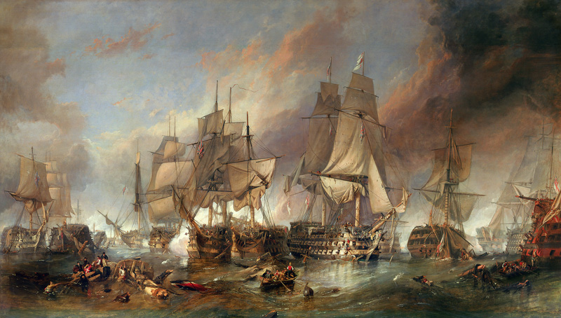 The Battle of Trafalgar from William Clarkson Stanfield
