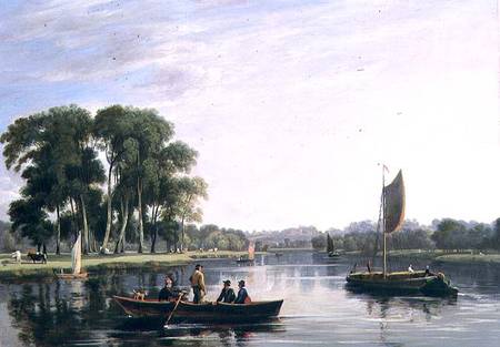 View on the Thames at Richmond from William Daniell