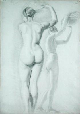 Figure studies (pencil on paper) from William Etty