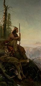 The signal fire (Indian after the hunting) from William Hahn
