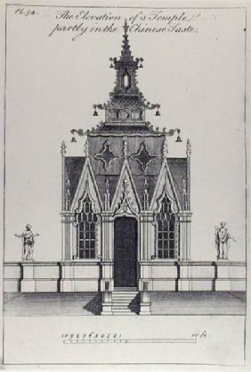 The Elevation of a temple partly in the Chinese Taste, from 'New Designs for Chinese Temples'