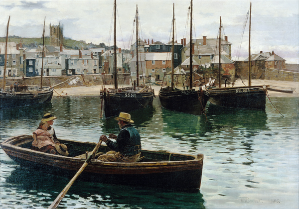 In the port of piece of Ives, Cornwall from William Henry Bartlett