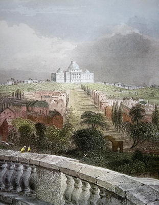 View of the Capitol from the White House in 1840 (coloured engraving) from William Henry Bartlett
