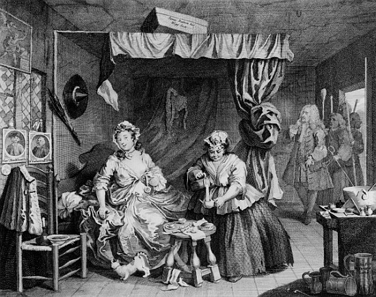 A Harlot''s Progress, plate III, ''Apprehended the Magistrate'' from William Hogarth