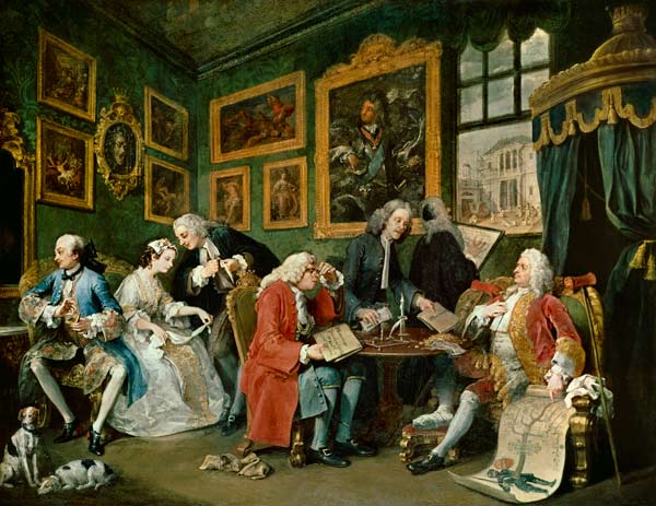 the marriage contract from William Hogarth