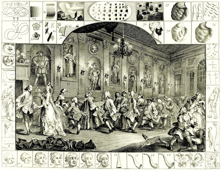 Illustration for "The Analysis of Beauty" from William Hogarth