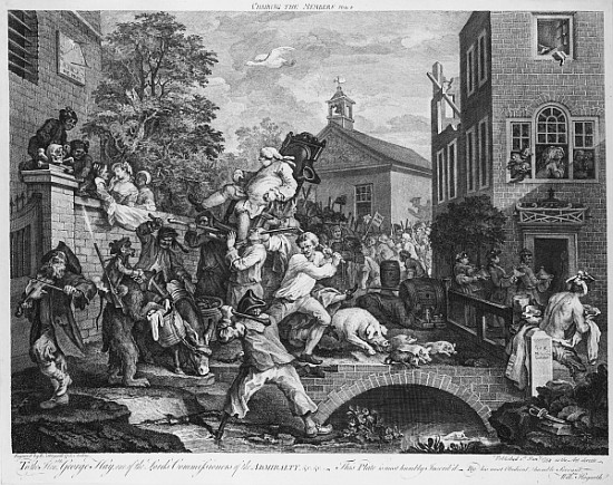The Election, Chairing the Member from William Hogarth