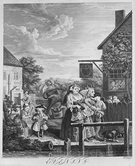 Times of the Day, Evening from William Hogarth