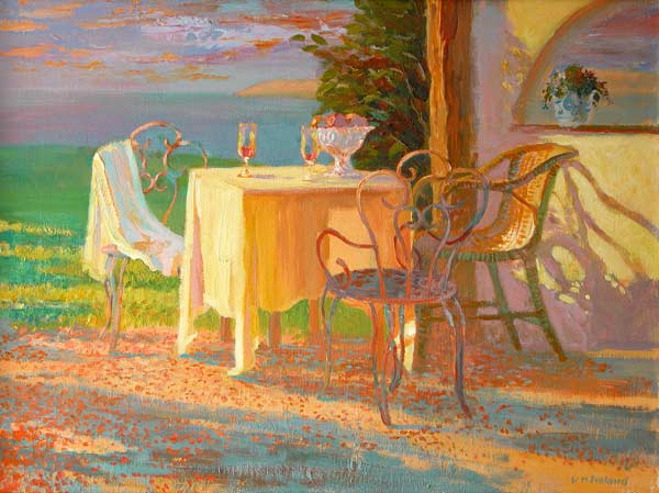 Evening Terrace, 2003 (oil on board)  from William  Ireland