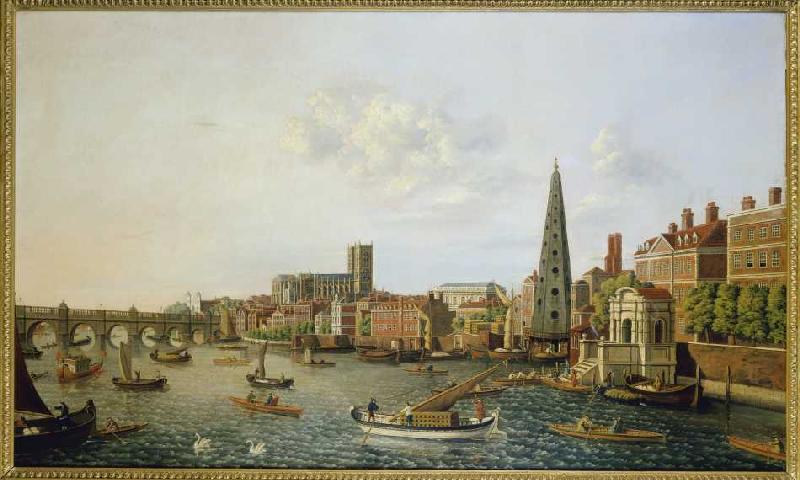 London, Thames with York tap-dances and Westminster-Abbey. from William James