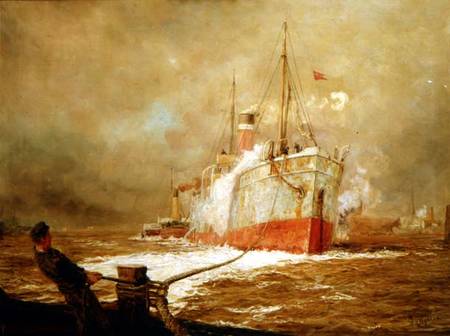 Docking a Cargo Ship from William Lionel Wyllie