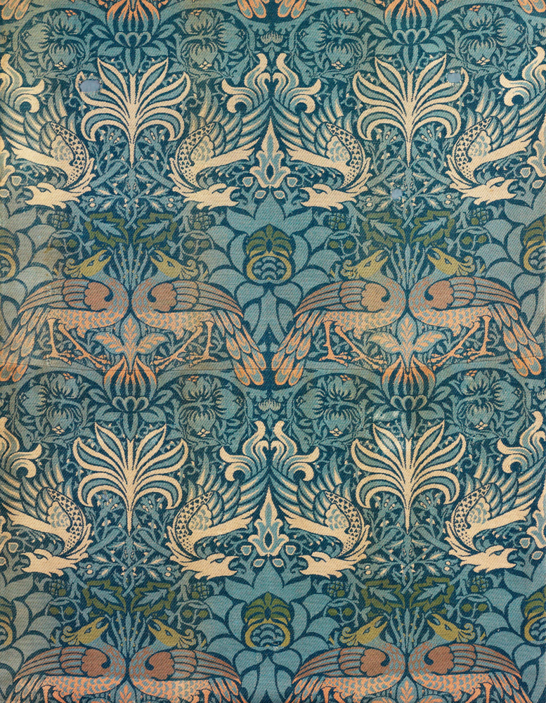 William Morris Peacock and Dragon Textile Design from William  Morris