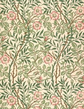 'Sweet Briar' design for wallpaper, printed by John Henry Dearle (1860-1932) 1917