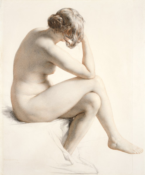 Life Study (pastel & pencil on paper) from William Mulready