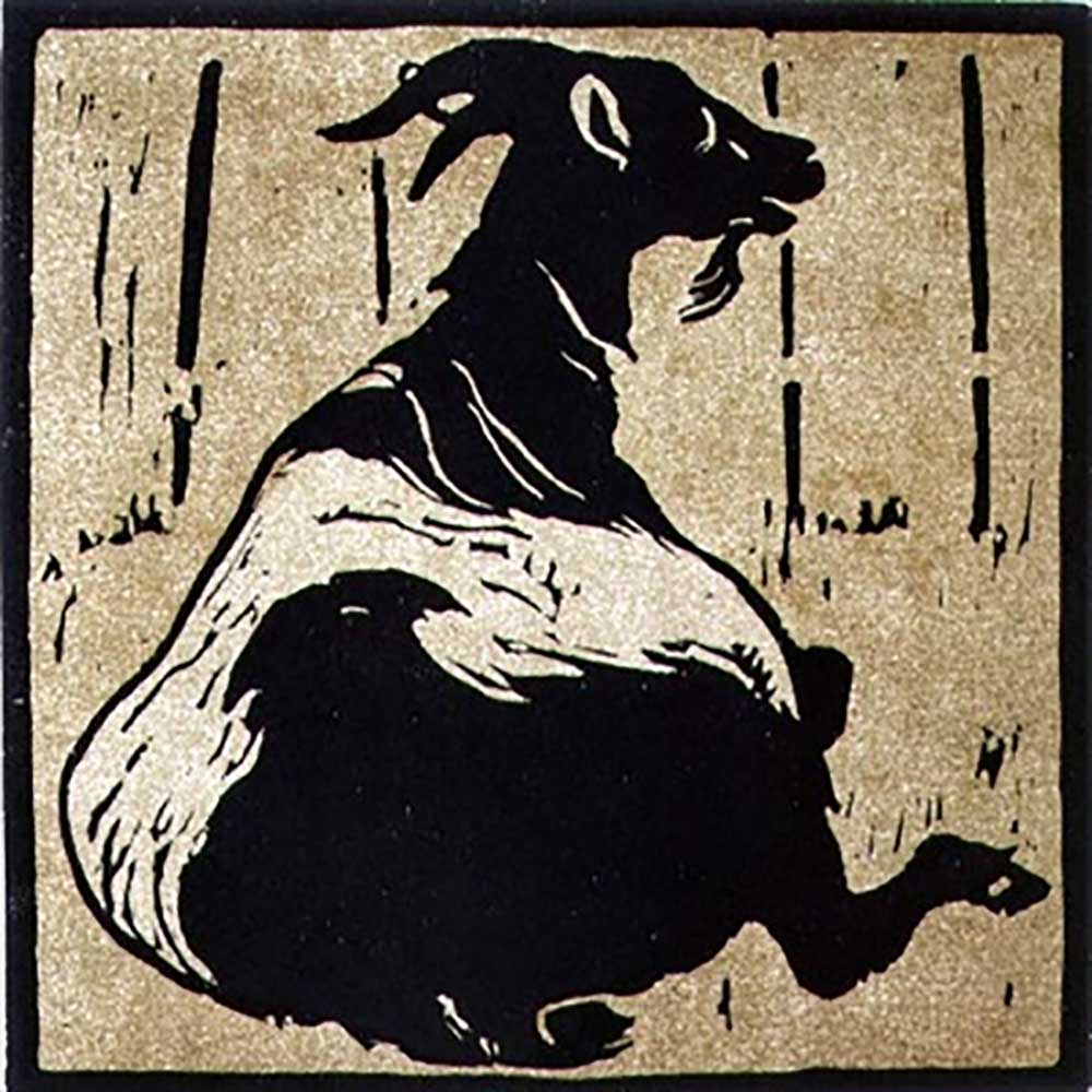 The Toilsome Goat, from The Square Book of Animals, published by William Heinemann, 1899 from William Nicholson
