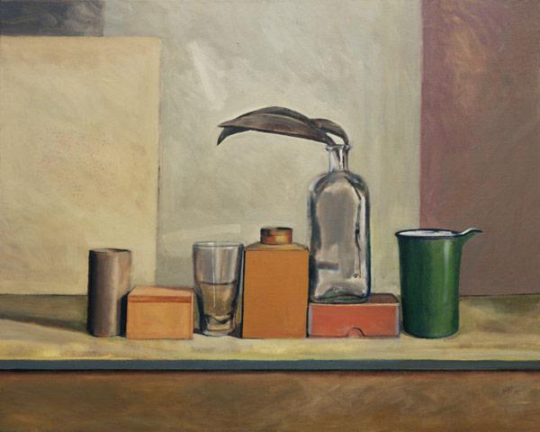 Still Life with Passion Pods (oil on canvas) 