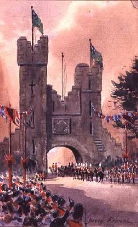 Queen Victoria Parades around Dublin