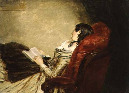 Sketch of the Artist's Wife Asleep in a Chair from William Powel Frith