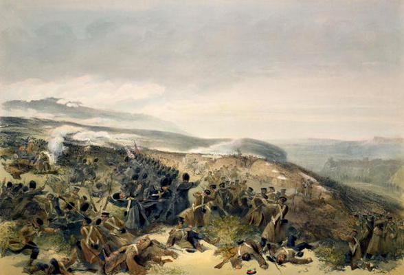 Second Charge of the Guards at Inkerman, 5th November 1854, plate from 'The Seat of War in the East' from William Simpson