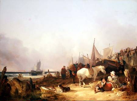 Coastal Scene with Figures from William Snr. Shayer