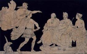 Achilles Restrained by Minerva from Rushing Upon Agamemnon