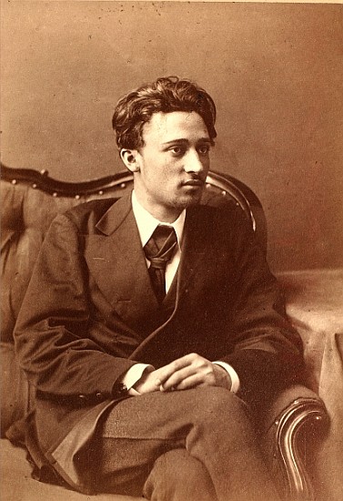 Portrait of the author Vsevolod Mikhailovich Garshin from William Andreevich Carrick