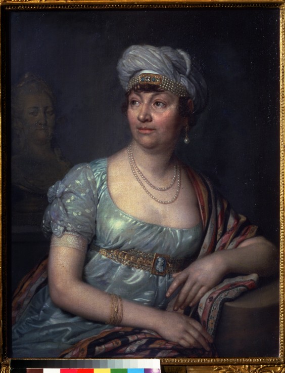 Portrait of the author Baronne Anne Louise Germaine de Staël (1766-1817) from Wladimir Lukitsch Borowikowski