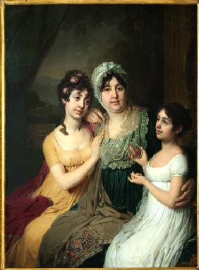 Portrait of Countess Anna Bezborodko with her daughters Lyubov and Cleopatra