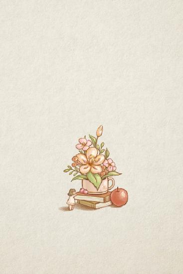 Flowers And Books