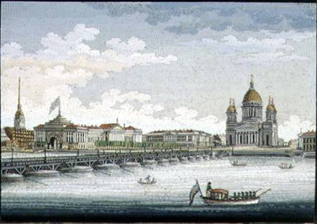 View from the River Neva over St. Isaac's Square and St. Isaac's Bridge from Yegor Yakovlevich Vekler