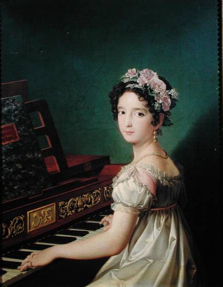 The Artist's Daughter at the Clavichord from Zacarias Gonzalez Velazquez